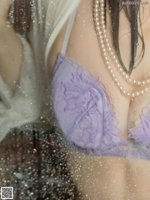 a collage of photos of a woman in lingerie
