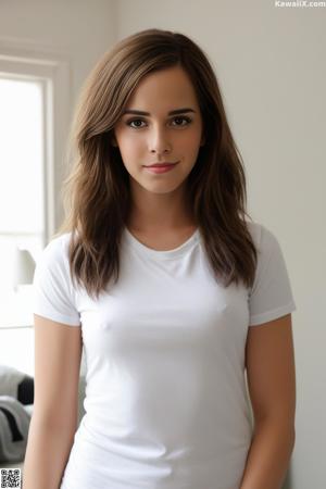 A woman in a gray cardigan and black bra is posing for the camera.